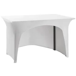 ERWIN M. Tischhusse Bankett Grace mit Aussparung; 74x120x74 cm (BxLxH); weiss; rechteckig