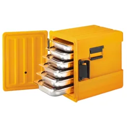 Avatherm Thermo-Transportbehälter Frontlader Gross M601; 83000 ml, 45x62.5x57.5 cm (LxBxH); orange