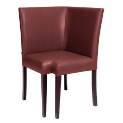 VEGA Eckelement Elegance; 63x63x95.5 cm (BxTxH); Sitz bordeaux, Gestell wenge