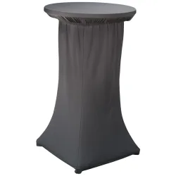 PULSIVA Stehtischhusse Stretch Onyx 2-teilig; 70x110 cm (ØxL); anthrazit