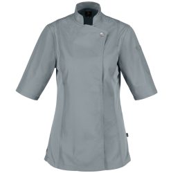 JOBELINE Damen Kochjacke Carter Kurzarm; Kleidergrösse 36; grau