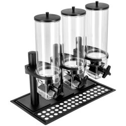 VEGA Müslidispenser Hamshire dreifach GN 1/1; 12000 ml, 53x32.5x56.2 cm (LxBxH); schwarz