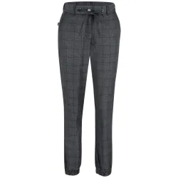 JOBELINE Damen Kochhose Sweatpant Karo; Kleidergrösse 48; anthrazit
