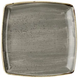 Churchill Platte tief Stonecast Peppercorn quadratisch; 26.8 cm (B); grau/braun; quadratisch; 6 Stück / Pack