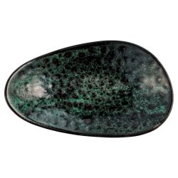 VEGA Servierplatte Black Reef organisch; 17x10x3 cm (LxBxH); grün/schwarz; organisch; 6 Stück / Pack