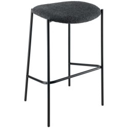 Vega, VEGA Barhocker Lindo Bouclé; 53x43.5x81 cm (BxTxH); Sitz schwarz, Gestell schwarz