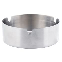 PULSIVA Aschenbecher Lois; 10x2.5 cm (ØxH); silber; rund; 3 Stück / Pack