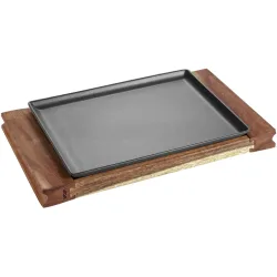 VEGA Wendeholzbrett Aria inkl. Platte Masca; 35.4x21x2.8 cm (LxBxH); akazie braun/schwarz; rechteckig