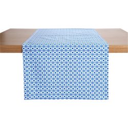 ERWIN M. Tischläufer Mataro; 40x130 cm (BxL); blau; rechteckig