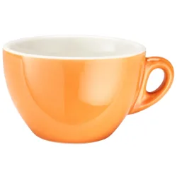 PULSIVA Milchkaffeetasse Joy 2.0; 300 ml, 10.5x6.7 cm (ØxH); orange; rund; 6 Stück / Pack