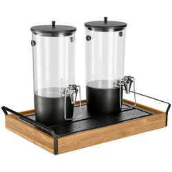 VEGA Saftspender Esino doppelt 1/1; 61.9x38.6x42 cm (LxBxH); eiche/schwarz