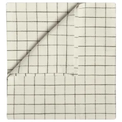 ERWIN M. Serviette Skan klein kariert; 50x50 cm (BxL); cremeweiss/anthrazit; 6 Stück / Pack