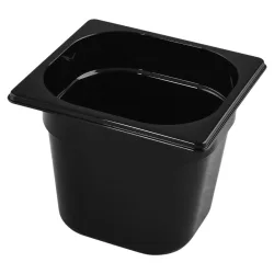 VEGA GN-Behälter Nero 1/6; GN 1/6, 2300 ml, 17.6x16.2x15 cm (LxBxT); schwarz