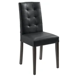 VEGA Polsterstuhl Newham; 45x56x96 cm (BxTxH); Sitz schwarz, Gestell wenge; 2 Stück / Pack
