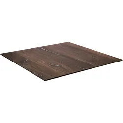 VEGA Outdoor Tischplatte Lift quadratisch; 80x80 cm (LxB); dunkelbraun; quadratisch