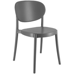 PULSIVA Kunststoffstuhl Neo; 48x50x79 cm (BxTxH); anthrazit; 2 Stück / Pack
