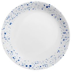 VEGA Teller tief Mixor gepunktet; 600 ml, 20x3.8 cm (ØxH); weiss/blau; rund; 6 Stück / Pack