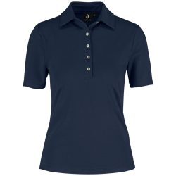 JOBELINE Damen Poloshirt Malme Kurzarm; Kleidergrösse XL; navy
