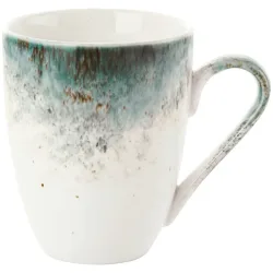 VEGA Becher-Obertasse Purior; 300 ml, 8.5x10.4 cm (ØxH); weiss/petrol; rund; 6 Stück / Pack