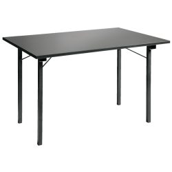 PULSIVA Banketttisch rechteckig; 120x80x74 cm (LxBxH); Platte grau, Gestell grau; rechteckig
