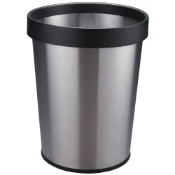 PULSIVA Abfalleimer Shermer; 12000 ml, 25.5x32.2 cm (ØxH); silber; konisch