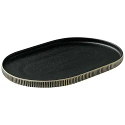Playground Platte Nara Relief; 30x20x2.4 cm (LxBxH); schwarz/weiss; 6 Stück / Pack