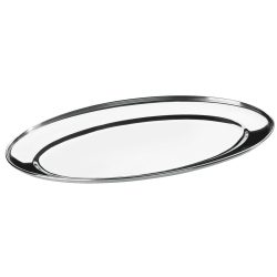 PULSIVA Servierplatte Kanon; 30x22x2 cm (LxBxH); silber; oval