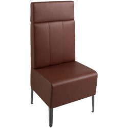 VEGA Polsterbank 60 Adapto mit Rückenelement und Aufsatzpolster; 60x64x127 cm (BxTxH); Sitz braun, Gestell schwarz