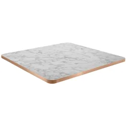 VEGA Indoor-Tischplatte Marvani quadratisch; 60x60x2.5 cm (LxBxH); kupfer/weiss/marmoriert; quadratisch