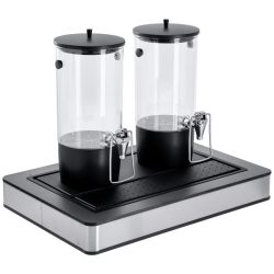 VEGA Saftspender Fundale anthrazit doppelt 1/1; 63x42.5x50.5 cm (LxBxH); anthrazit/transparent/schwarz