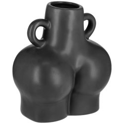 Vase Tamo; 16.5x11.8x19 cm (LxBxH); schwarz
