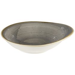 Churchill Schale Stonecast Peppercorn oval tief; 170 ml, 16x14.5x14.5 cm (LxBxH); grau/braun; oval; 12 Stück / Pack