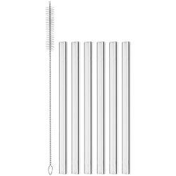VEGA Glas-Trinkhalm Liya 7-teilig; 1x15 cm (ØxL); transparent