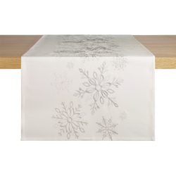 ERWIN M. Tischläufer Nova Star; 40x130 cm (BxL); natur/grau
