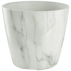 VEGA Übertopf Akosa; 28x25.5 cm (ØxH); weiss/marmoriert; zylinderförmig