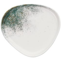 VEGA Teller flach Purior; 18.5x17x2.5 cm (LxBxH); weiss/petrol; rechteckig; 6 Stück / Pack