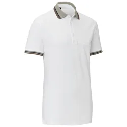 JOBELINE Herren-Polo Cato Line; Kleidergrösse S; weiss