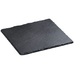 VEGA Naturschieferplatte Patara quadratisch ohne Griff; 25x25x0.5 cm (LxBxH); schwarz; quadratisch; 2 Stück / Pack