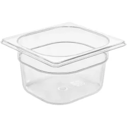 VEGA GN-Behälter Trigno 1/6; GN 1/6, 1600 ml, 17.6x16.2x10 cm (LxBxT); transparent