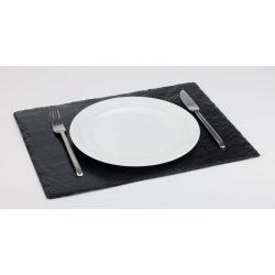 APS Untersetzer MORRA, 4er Set, Naturschiefer; 45x30x0.7 cm (LxBxH); schwarz; rechteckig