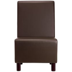 VEGA Polsterbank Medley 1-Sitzer; 60x62x102 cm (BxTxH); Sitz braun, Gestell buche wenge