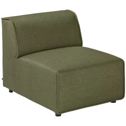 VEGA Mittelelement für modulares Sofa Belford; 71x93x70 cm (BxTxH); Sitz grün meliert, Gestell schwarz