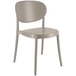 PULSIVA Kunststoffstuhl Neo; 48x50x79 cm (BxTxH); taupe; 2 Stück / Pack