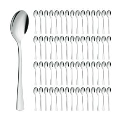 VEGA Spar-Pack Kaffeelöffel Madrid; 14 cm (L); silber, Griff silber; 60 Stück / Pack
