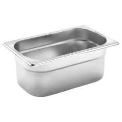 PULSIVA GN-Behälter 1/4 Basic; GN 1/4, 2800 ml, 26.5x16.2x10 cm (LxBxT); silber