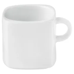 PULSIVA Espressotasse Jazz; 90 ml, 5.8x5.8x5.1 cm (LxBxH); weiss; quadratisch; 6 Stück / Pack
