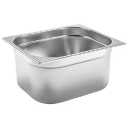 PULSIVA GN-Behälter 1/2 Basic; GN 1/2, 9500 ml, 32.5x26.5x15 cm (LxBxT); silber