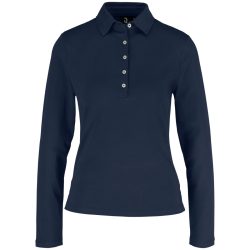 JOBELINE Damen Poloshirt Malme Langarm; Kleidergrösse XL; navy