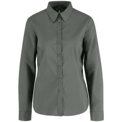 JOBELINE Damen Bluse Porter Langarm, Regular Fit; Kleidergrösse 50; dunkelgrau