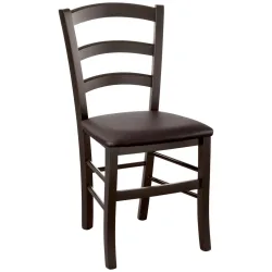 PULSIVA Holzstuhl Herakles 2 Komfort; 44x51x87 cm (BxTxH); Sitz dunkelbraun, Gestell wenge; 2 Stück / Pack